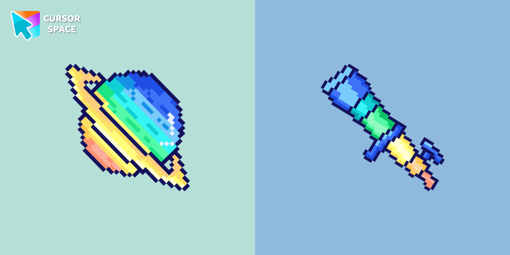 Saturn Pixel cursor cursor pack